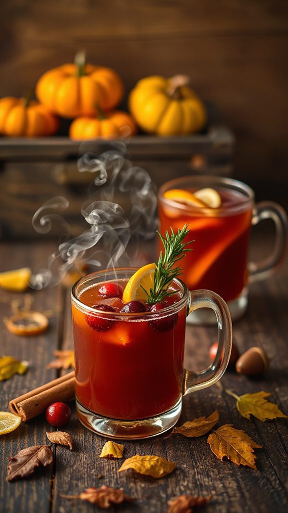 warm spiced rum cocktail