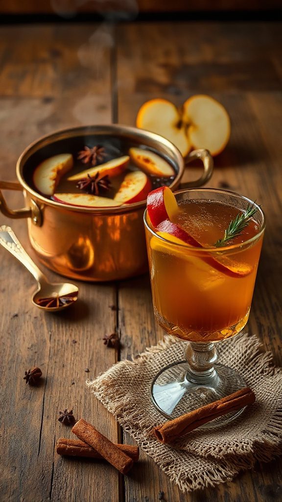 warm spiced tequila cider