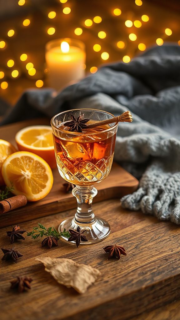 warm spiced whiskey cocktail