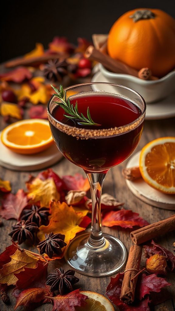 warm spiced wine cocktail
