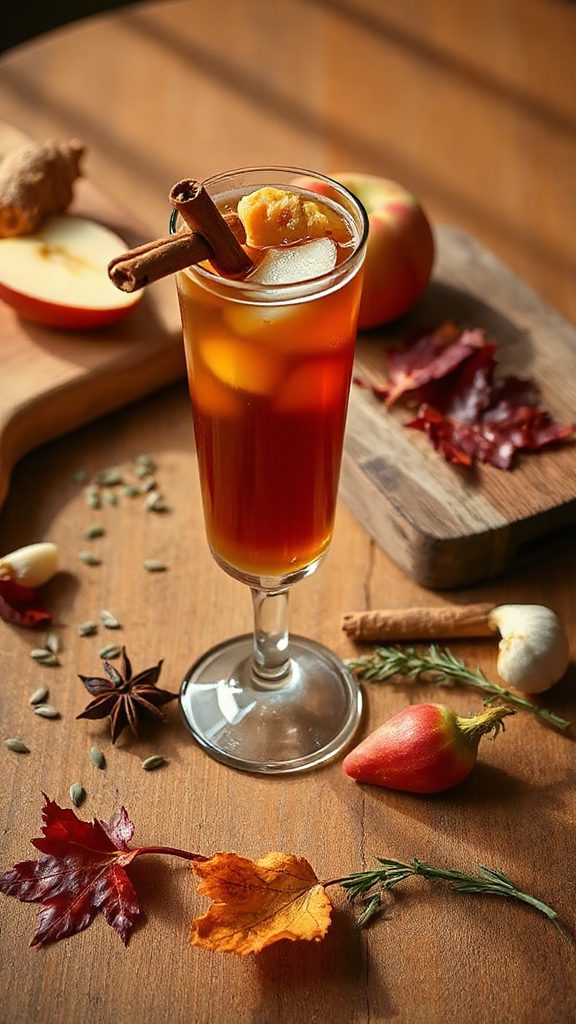 warm spicy ginger cocktail