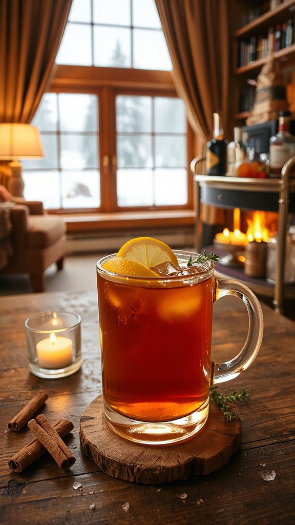 warm whiskey honey lemon drink