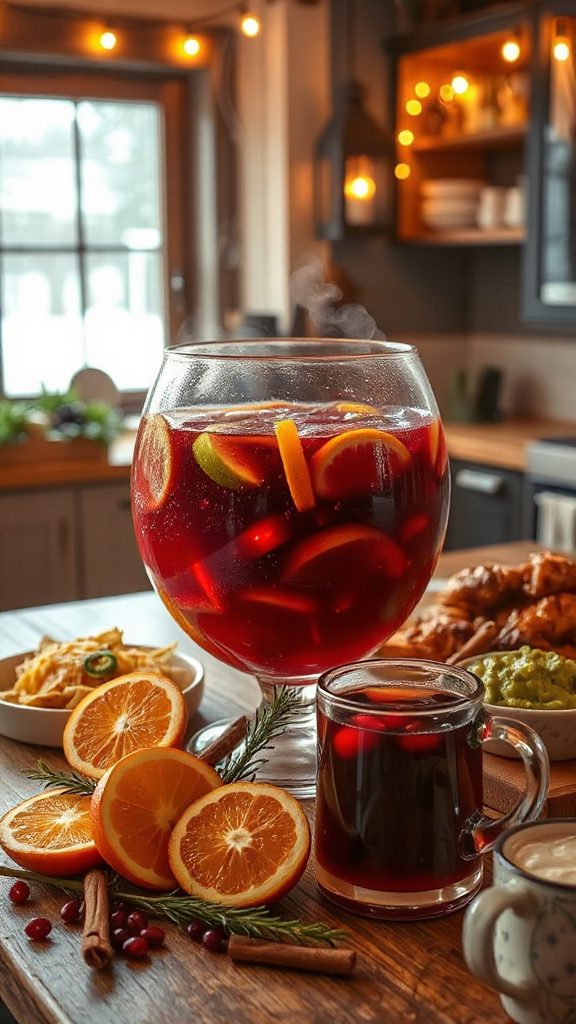 warm winter spiced sangria