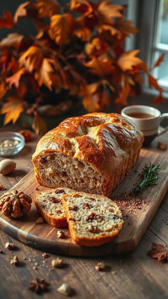 warmly spiced walnut bread