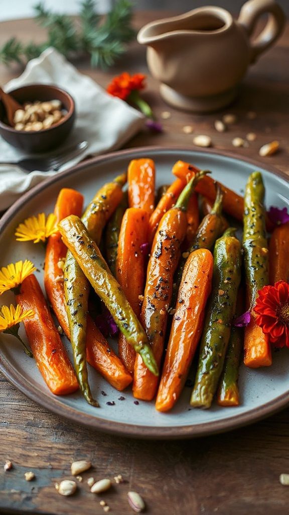 wasabi honey glazed carrots
