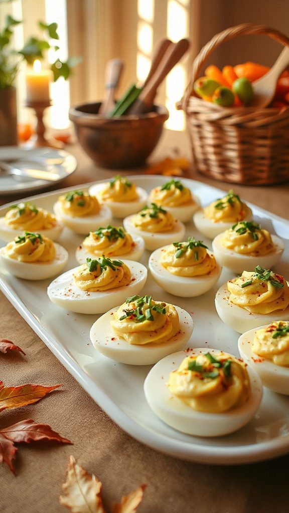 wasabi infused deviled eggs
