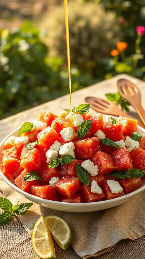 watermelon feta mint salad