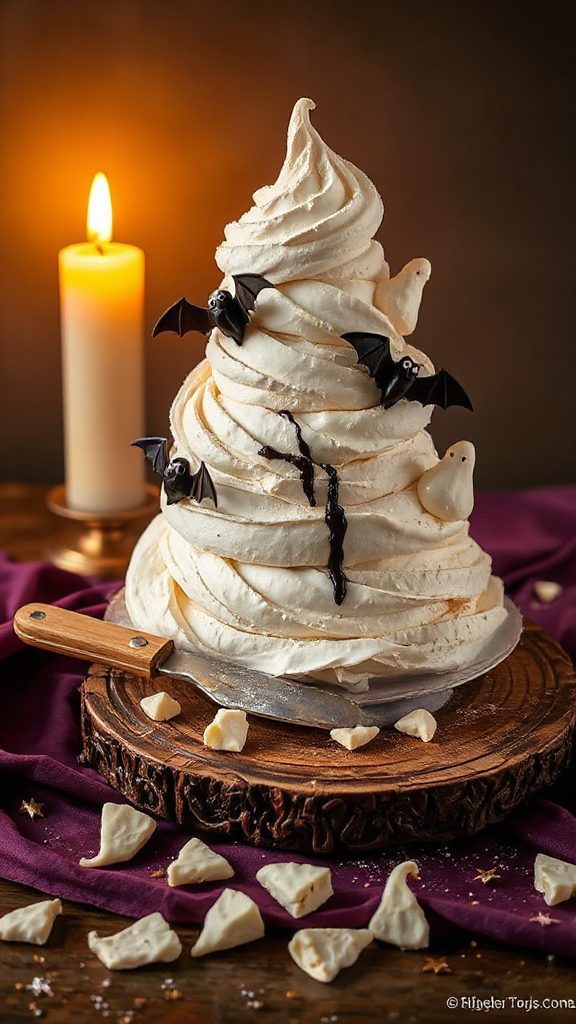 whimsical halloween ghost cake