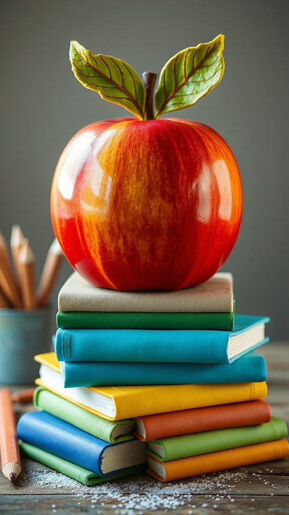 whimsical school themed cake