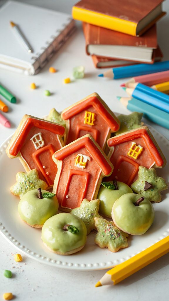 whimsical school themed cookies