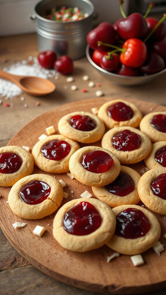 white chocolate cherry cookies