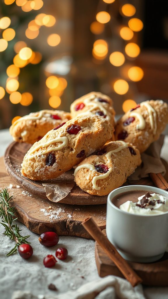 white chocolate cranberry biscotti