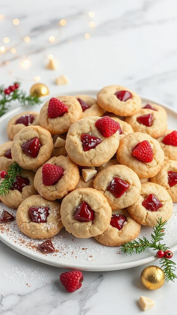 white chocolate raspberry cookies
