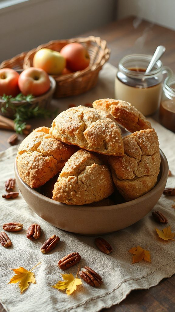 whole wheat apple pecan scones