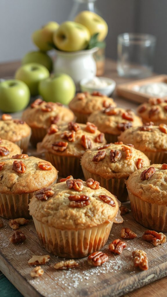 wholesome apple walnut muffins
