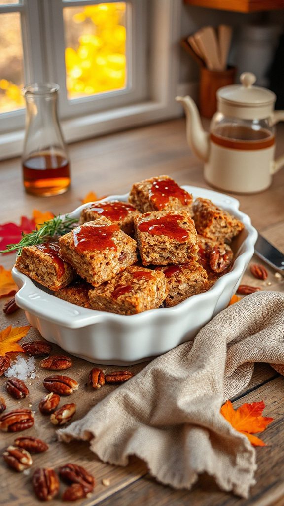 wholesome maple pecan bars