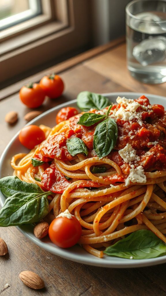 wholesome pasta with spinach wholesome pasta with spinach