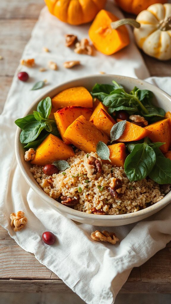 wholesome pumpkin quinoa medley