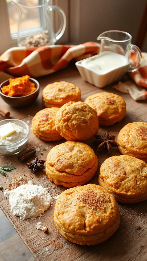 wholesome pumpkin spice biscuits