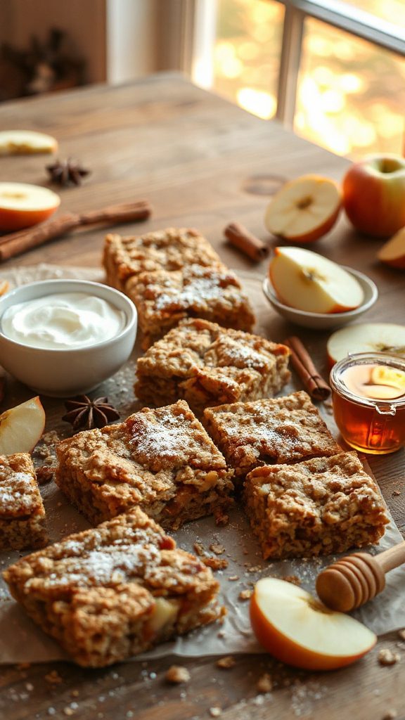 wholesome spiced apple bars
