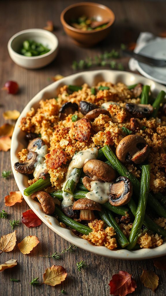wild mushroom green bean casserole