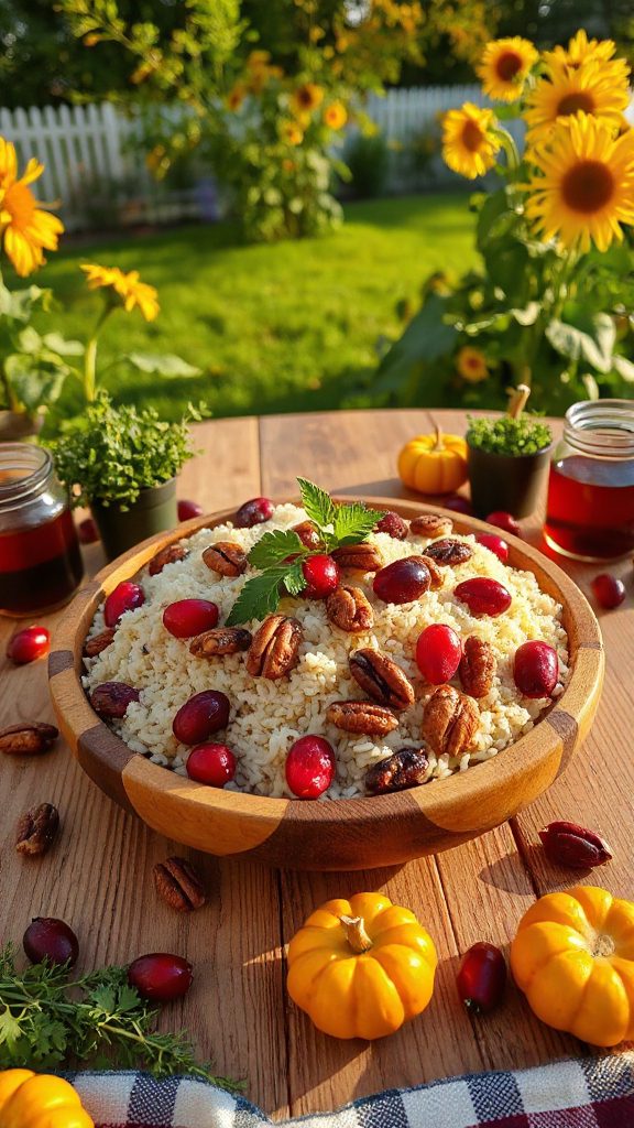wild rice cranberries pecans wild rice cranberries pecans