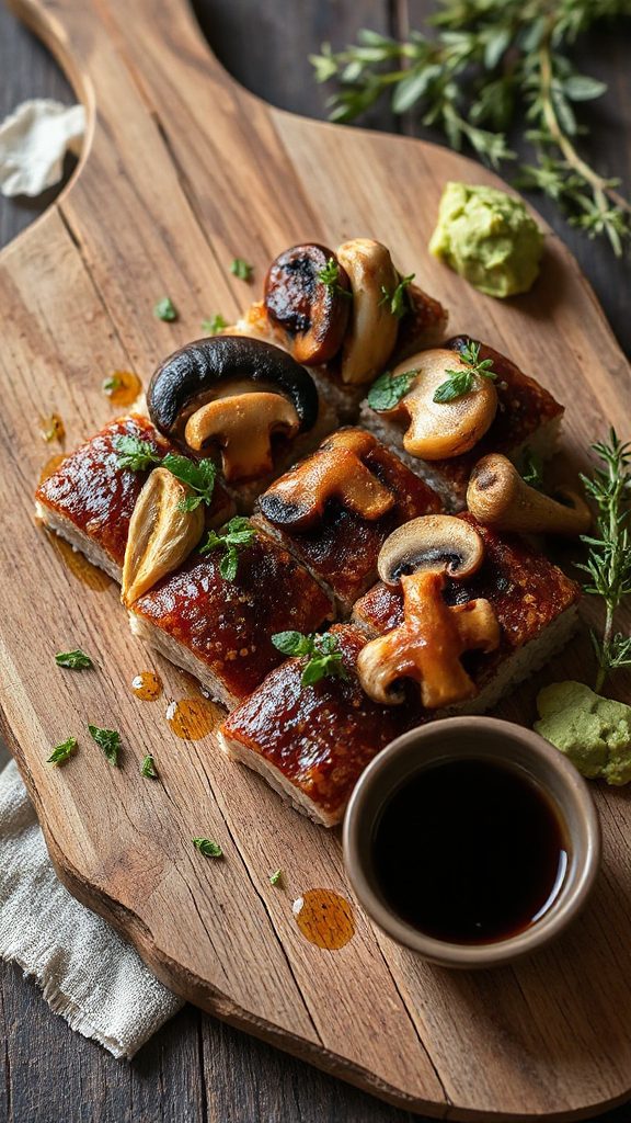 wild rice mushroom sushi