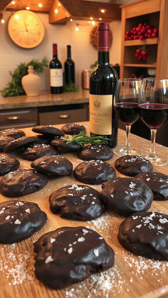wine infused chocolate cookies
