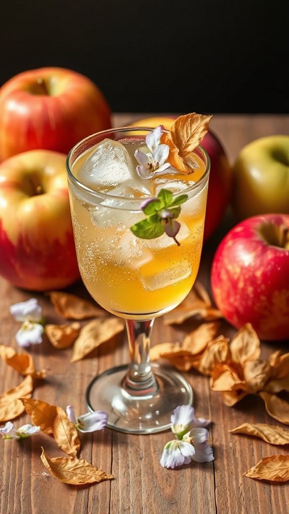 wood sorrel apple cocktail