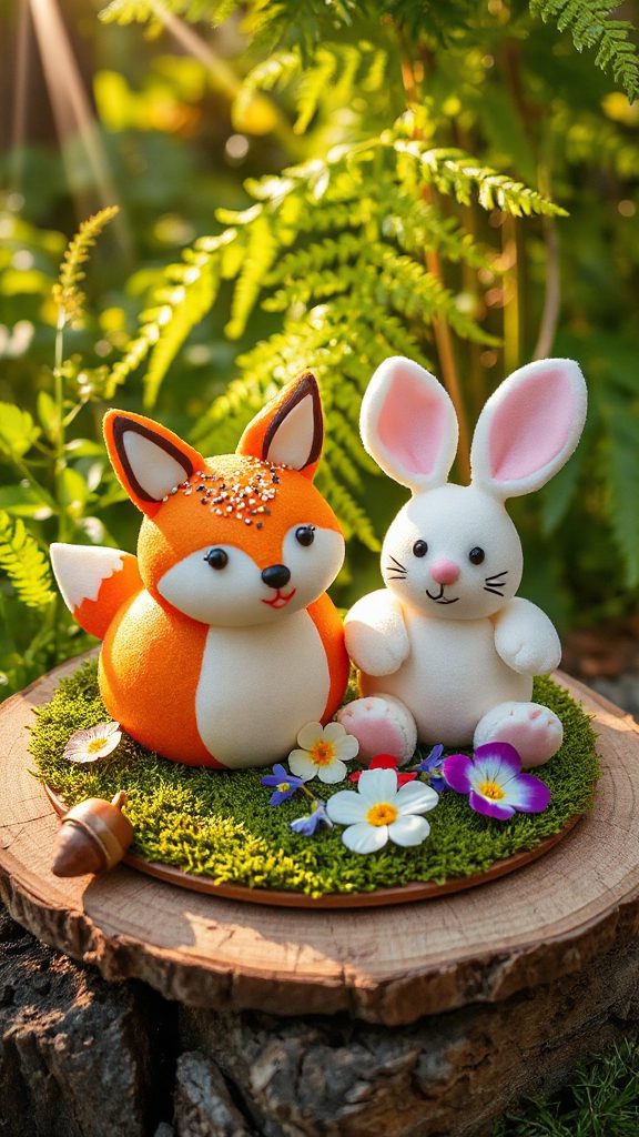 woodland creatures cake decoration