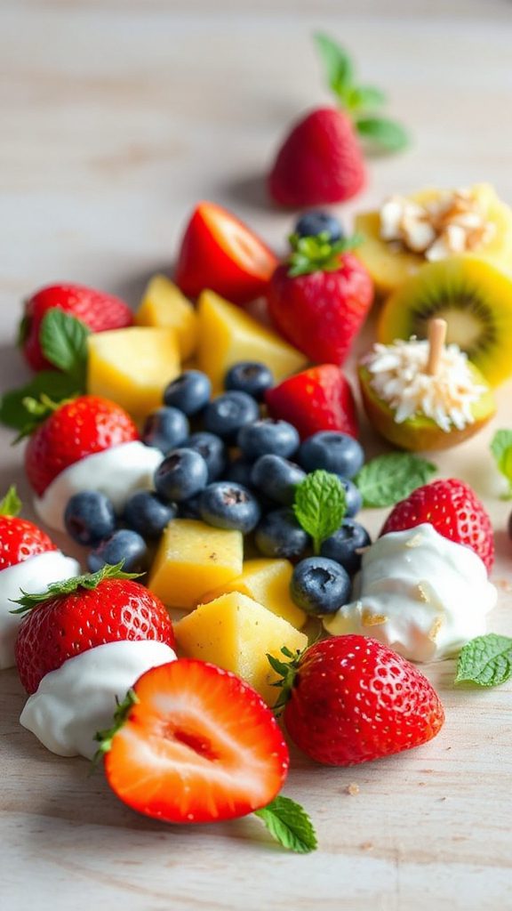 yogurt covered fresh fruit bites