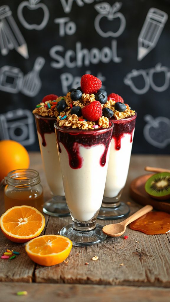 yogurt fruit granola cups