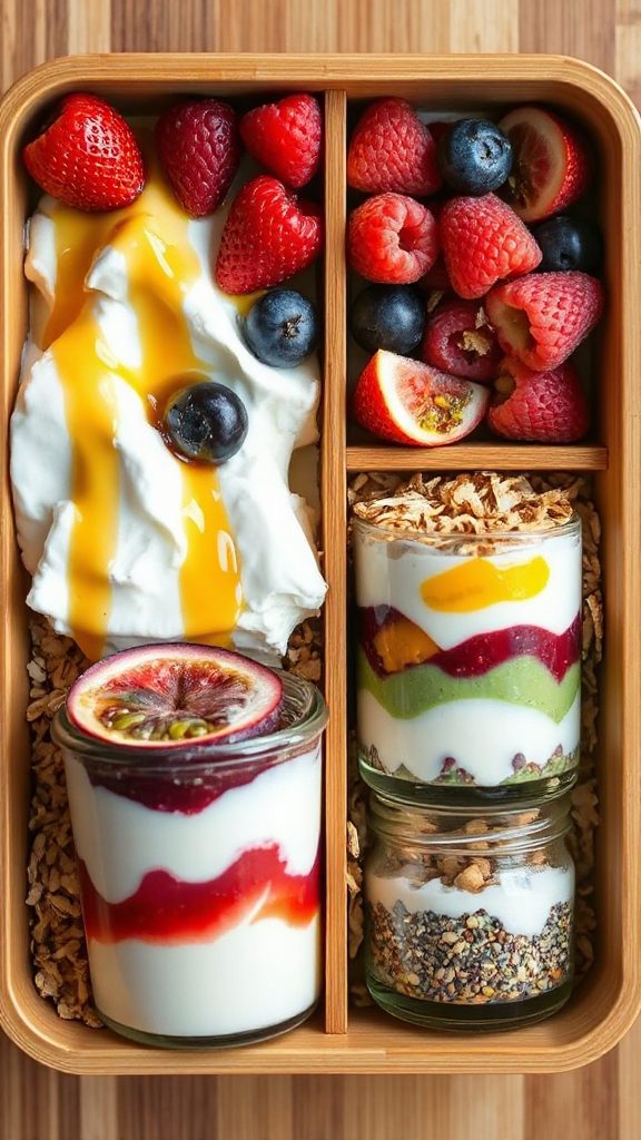 yogurt fruit granola parfait yogurt fruit granola parfait