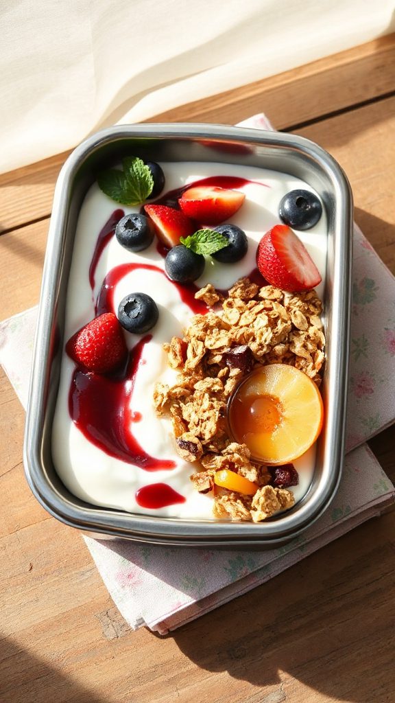 yogurt parfaits with berries