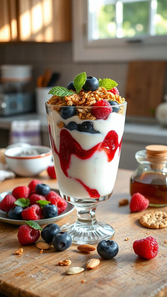 yogurt parfaits with berries yogurt parfaits with berries
