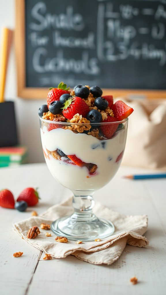 yogurt parfaits with berries