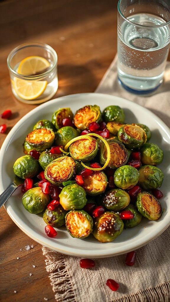 yuzu honey roasted brussels sprouts