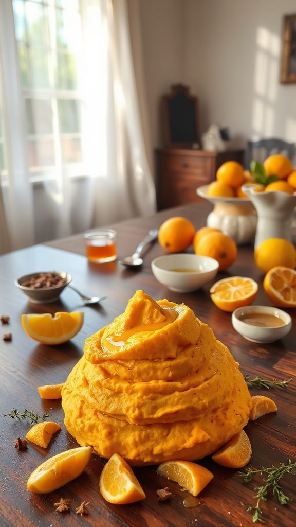 yuzu infused sweet potato mash