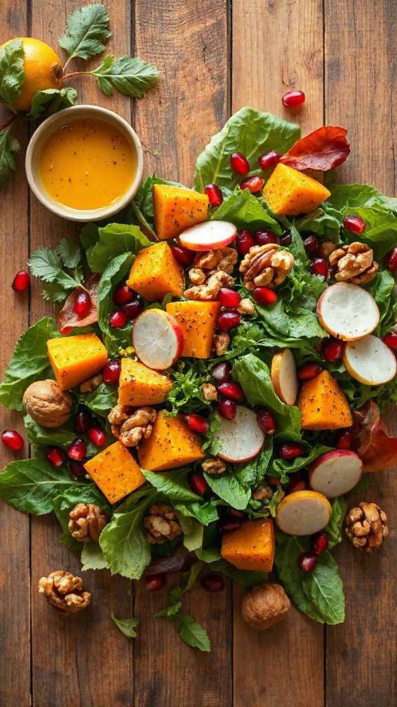 yuzu vinaigrette autumn salad