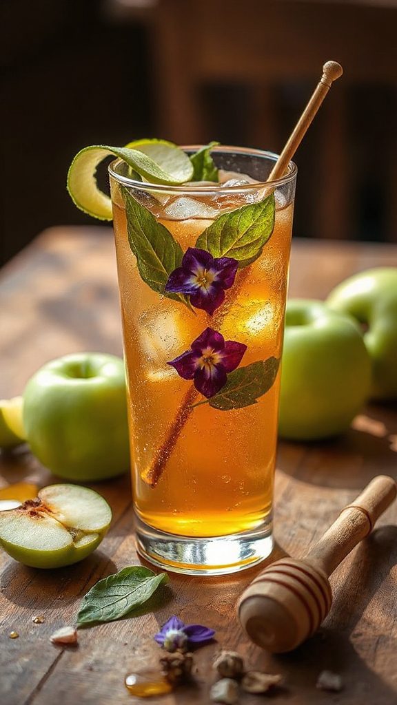 zesty apple sorrel cocktail