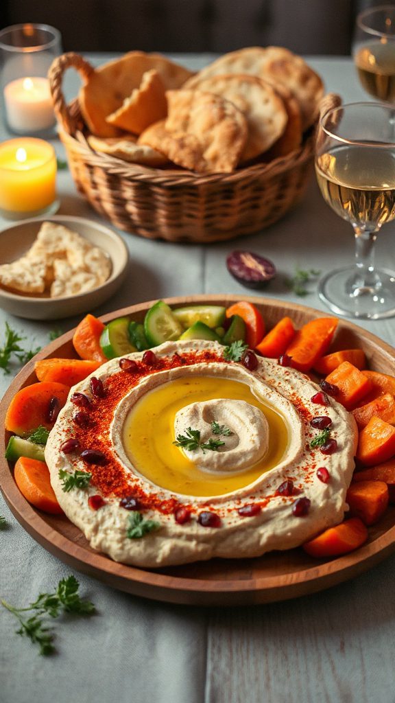 zesty baharat hummus dip