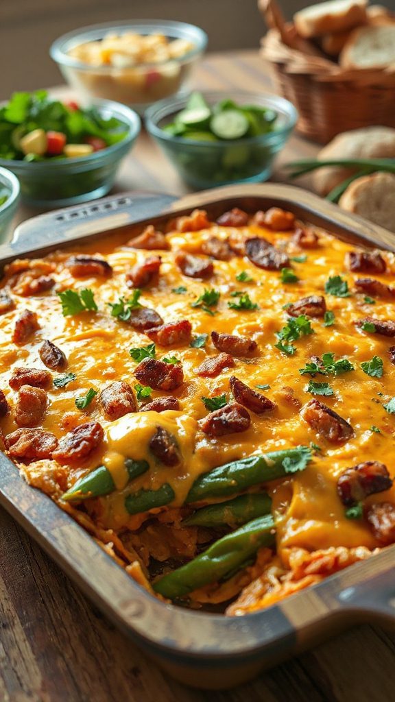 zesty buffalo cheddar casserole