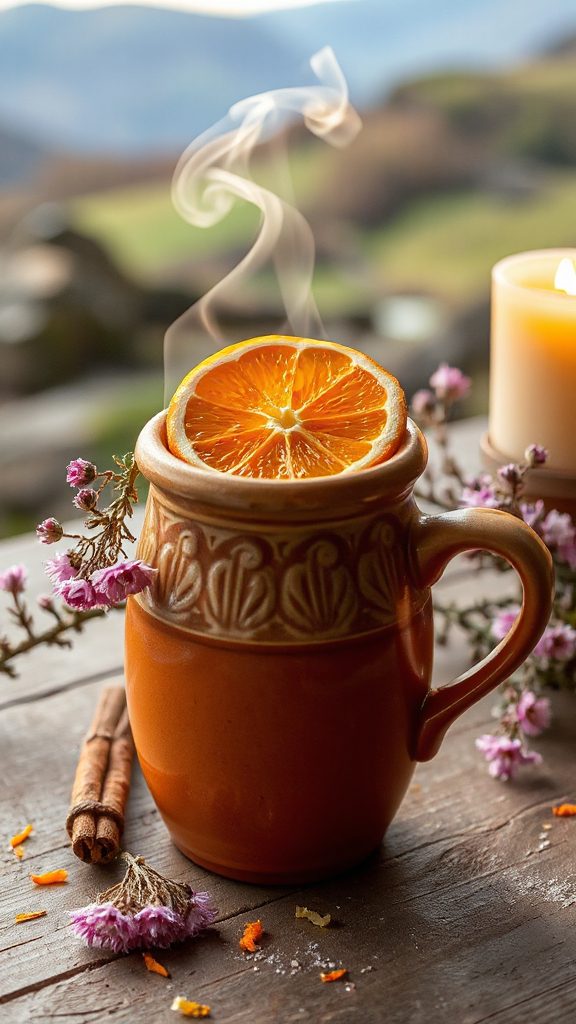 zesty floral hot cider