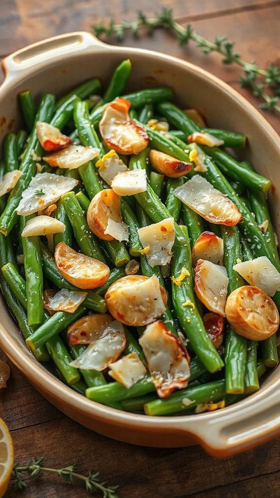 zesty garlic parmesan green beans