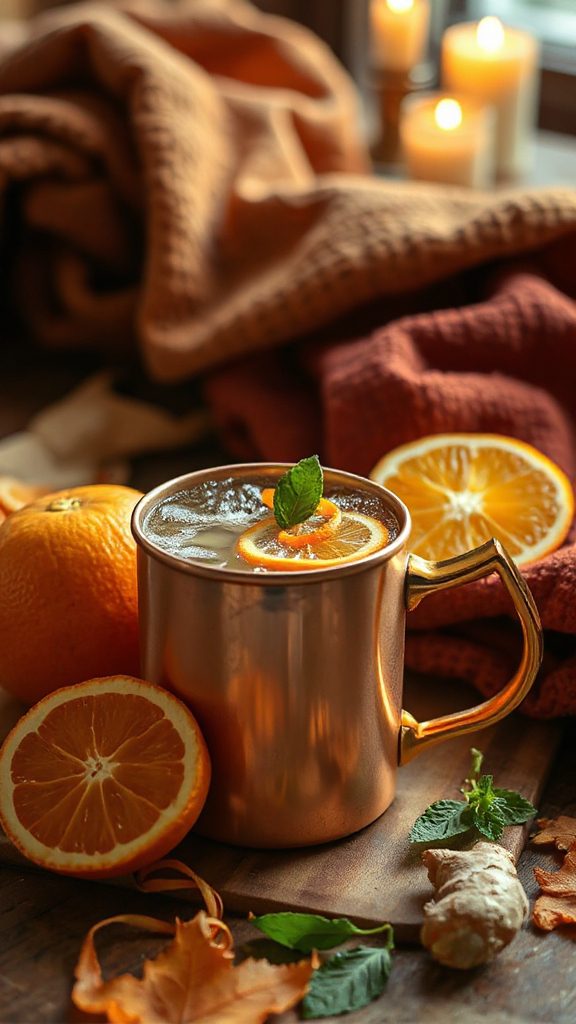 zesty ginger orange gin mule
