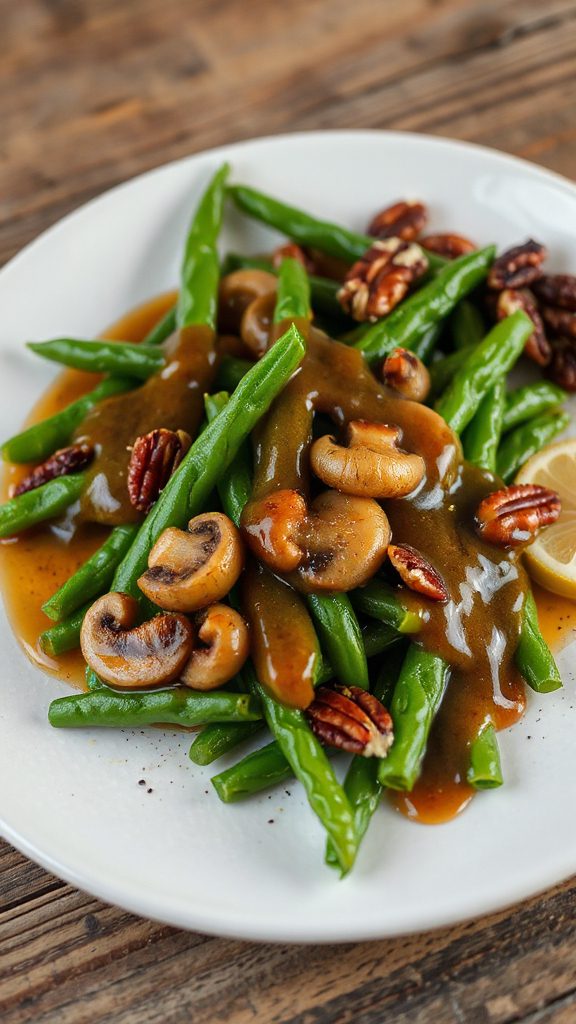 zesty green beans with pecans