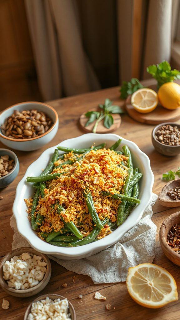 zesty lemon green bean casserole