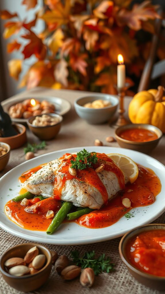 zesty romesco baked fish zesty romesco baked fish
