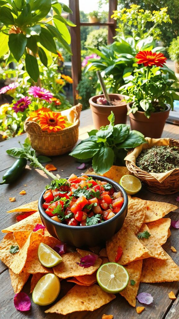zesty salsa with tortilla chips