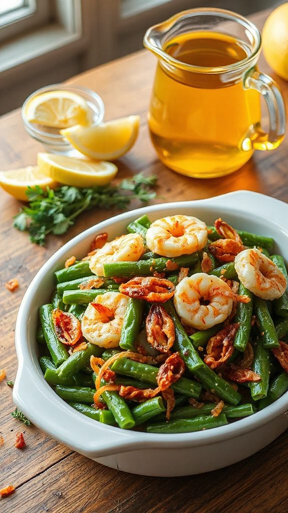 zesty seafood green bean casserole